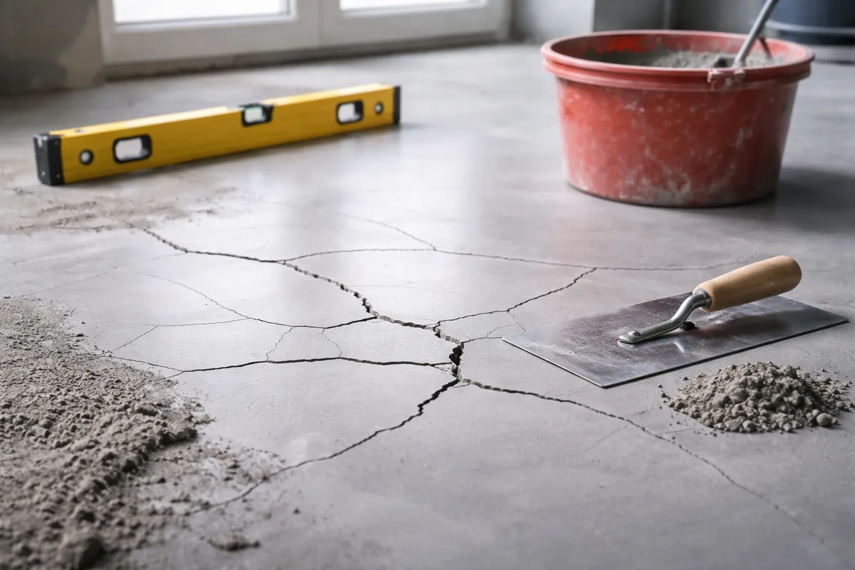 Pourquoi mon ragréage autolissant craquelle après séchage sur dalle béton ?