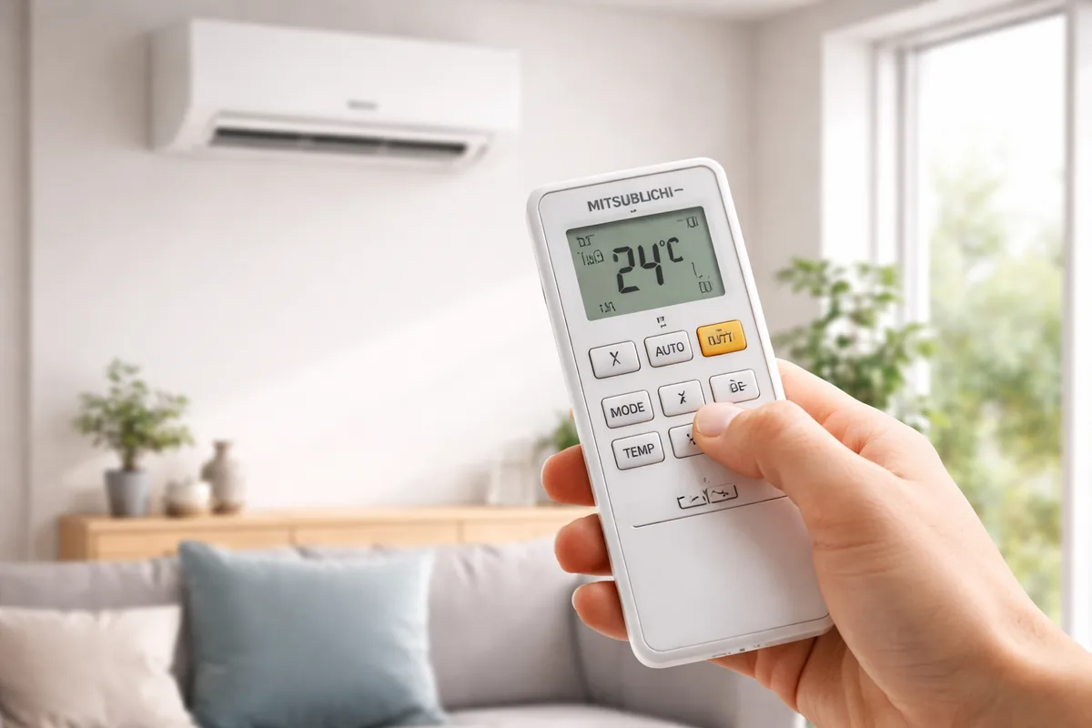 Comment réinitialiser la télécommande d'une climatisation Mitsubishi ?