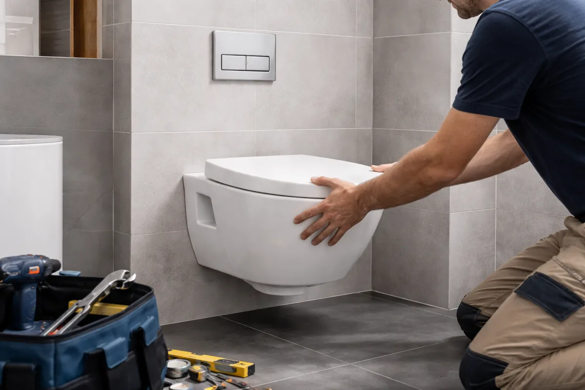 Que faire si un WC suspendu Grohe bouge après installation ?