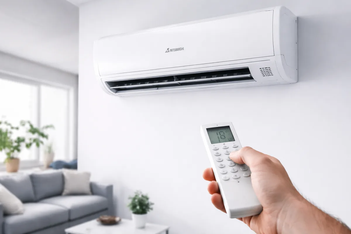 Comment mettre une climatisation Mitsubishi en mode froid ?