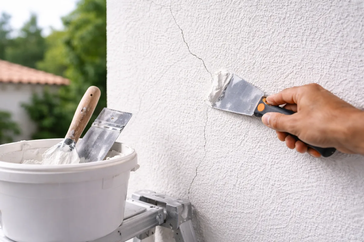 Comment traiter des microfissures sur un enduit monocouche fraîchement appliqué ?